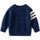thumbnail image 5 of Autumn Winter Children Sweater Long Sleeve Round Neck Knitted Sweaters Korean Style Cotton Pullover Sweaters for Kids Boys, 5 of 6