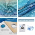 thumbnail image 4 of Teal Blue Ombre Blackout Curtains for Bedroom/Living Room, Thermal Insulated Kitchen Curtains, Summer Beach Abstract Ocean Wave Grommet Darkening Window Treatment Drapes 42"x63"x2, 4 of 8