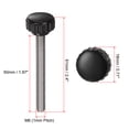 thumbnail image 2 of Uxcell 8 Pieces Knurled Clamping Knobs M6 x 50mm 304 Stainless Steel Threaded Stud 18mm Round Head Thumb Screws Black, 2 of 5