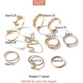 thumbnail image 3 of Conjunto de anillos de nudillos de oro y plata para mujeres y niñas, Chai de serpiente vintage, 3 of 5