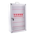 thumbnail image 4 of Caja de almacenamiento para teléfono móvil hecha de aleación de aluminio resistente con asa de transporte y 72 ranuras, 4 of 9