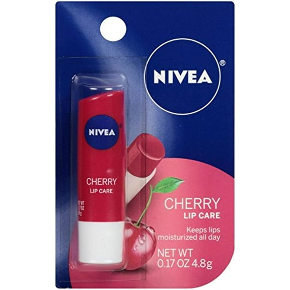 Nivea Lip Care A Kiss Of Flavor Stick, Cherry, 0.17 Ounce