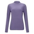 thumbnail image 5 of Fgnfyis Women Elegant Pullover Sweater Long Sleeve Solid Color Warm Top for Autumn Winter Purple XL, 5 of 5