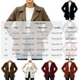 thumbnail image 3 of Riecok Pea Coats for Women Long Sleeve Button down Jackets Lapel Collar Overcoat Warm Casual Winter Outerwear L, 3 of 6