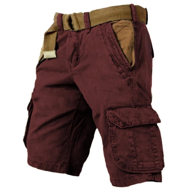 Pantalones de Trabajo de Tamaño Mayor Pantalones Cortos de Algodón Deportivos Sueltos, Pantalones Casuales de Cinco Cuartos con Múltiples Bolsillos