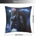 thumbnail image 5 of Soft and Comfortable Thor Cushion Covers 45 X 45 Cm Square Throw Pillowcases For Sofa Bedroom With Invisible Zipper 18 X 18 Inch Double-Sided Printing(Without Filler), 5 of 5
