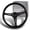 Black Wood / Black, variant on W-Power 14" Black Galaxy Glitter Wood 6-Hole 3-Spoke Black Center Steering Wheel
