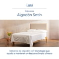 thumbnail image 2 of Juego de Sábanas de Algodón tipo Satín Luuna, Sábanas de Cama Frescas y Resistentes, King Size blanco King Size, 2 of 8