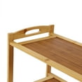 thumbnail image 6 of 5 TIER NATURAL BAMBOO SHOE RACK ORGANISER STAND SHOE/BOOK STORAGE SHELF UNIT, 6 of 9