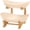 Apricot 2layer, variant on Oval Fruit Basket, Bamboo Ceramic Vertical Organizer for Snacks Fruits