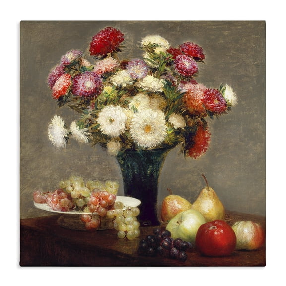 Stupell Industries French Country Fruit & Asters Still Life Canvas Art, 17 x 17, by CAD Designs