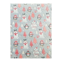 EWASWON Glow in the Dark Christmas Blanket - XL 78.7x59in Soft Cozy Throw with Tree & Snowflakes, Holiday Gift for Bedroom/Sofa