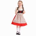 thumbnail image 2 of Edvintorg Dresses for Girls Halloween Costumes Floral Print Square Neck Puff Sleeve A Line Party Dress Kids Clothes Girls Size 4-16, 2 of 9