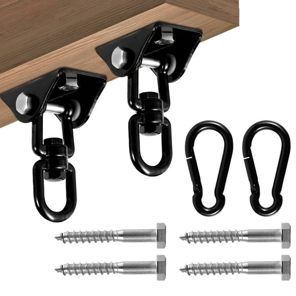 NUAHRHY 2Pcs Swing Hangers 1000 LB Heavy Duty Swing Hook 304 Stainless Steel Swing Hardware 360° Swivel Swing Hook Multipurpose Swing Hangers for Yoga Swing Hammock Chair Porch