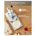 thumbnail image 4 of 9.5 inch Pizza Dough Press Machine - Manual Stainless Steel Pizza Maker for Tortillas, Pie Crust, Flatbread - Commercial Pastry Sheeter, 4 of 7