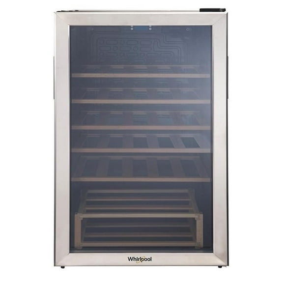 Cava refrigerador Whirlpool WW3310S para 33 botellas negra con marco en acero inoxidable