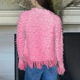 thumbnail image 4 of iHPH7 Fuzzy Cardigans for Women Fall Outfits Fringe Cardigan for Women Fall Clothes Womens Jackets Dressy Casual Womens Jackets Casual Outerwear Pink L, 4 of 6