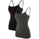 thumbnail image 1 of Cami Correa de espagueti ajustable para mujer construida en sujetador camisetas sin mangas 2 Pack Size T 2XL, 1 of 7