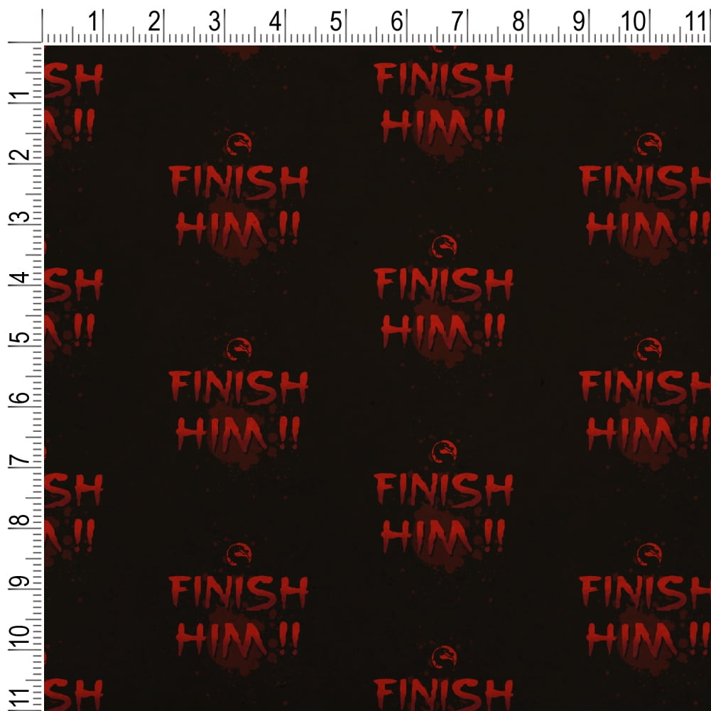 Mortal Kombat Klassic Finish Him Premium Kraft Roll Gift Wrap Wrapping Paper