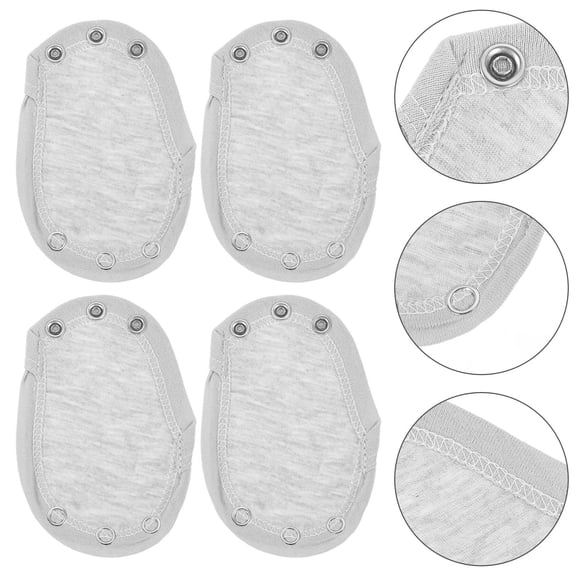 Toyvian 4pcs Baby Clothes Bodysuit Extender Grey Cotton Comfortable Fit Winter Season