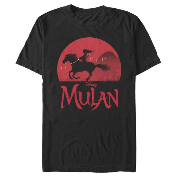 Men's Mulan Sunset Silhouette  Graphic Tee Black Medium