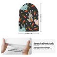 thumbnail image 2 of Pofeuu Rabbit Is Eating Carrots Print Beanie Hat for Men Women Knit Winter Hat Warm Cuffed Skull Beanie Slouchy Soft Unisex, 2 of 6