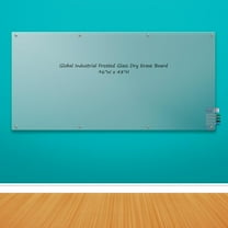 Global Industrial Non-Magnetic Glass Board, Frosted, 96 x 48