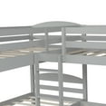 thumbnail image 5 of Harper & Bright Designs L-Shaped Twin Bunk Bed with Trundle, Pine Wood Twin Size Bunk Bed Frame, Can be Separated into Two Beds, No Box Springs Needed (Grey), 5 of 8
