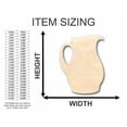 thumbnail image 2 of Unfinished Wood Pitcher Shape - Kitchen - Lemonade - Tea - Water - Craft - up to 46" DIY 46" / 3/4", 2 of 3