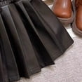 thumbnail image 6 of Staki School Girl Outfits for Girl Girls Pleated Skirt with Shorts – Plaid Tennis Skorts & Solid School Uniform Skirts for Toddler/Big Kids 1-10Y(Black,18-24 Months), 6 of 6
