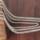 thumbnail image 2 of Collar de acero de titanio de 3 mm para hombre, delicado collar de cadena de plata con decoración de 60 cm, 2 of 4