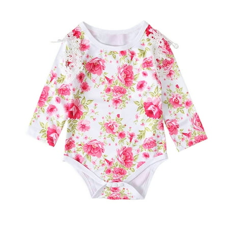 

Qufokar Baby Outfits for Boys Baby Pants With Zipper Bodytsuit Girls Fashion Baby Floral Romper Outfits Lace Patchwork Boys Romper&Jumpsuit