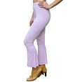 thumbnail image 4 of Daisy Del Sol Women's High Waisted Ankle Length Cropped Kick Flare Capri Bell Bottom Stretch Legging Yoga Pants, 4 of 4