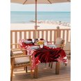 thumbnail image 2 of Outdoor Tablecloth with Umbrella Hole for Patio/Picnic/Party/Camping, Botanical Chrysanthemum Waterproof Table Cloth Rectangle Table Cover Washable, Abstract Spring Floral Red Black (52"x 70"), 2 of 8