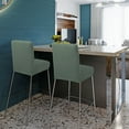 thumbnail image 2 of PiccoCasa Stretch Bar Stool Covers for Counter Short Back Chair Slipcovers Dark Cyan 2, 2 of 8