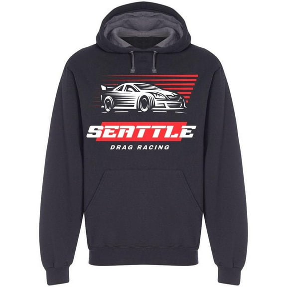Seattle Drag Racing Hoodie Men -Image by Shutterstock, Male Medium