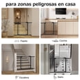 thumbnail image 4 of Puerta Seguridad Expandible Reja Escalera Para Bebés y Mascotas con Extensión y Cierre 75 a 124cm, 4 of 7