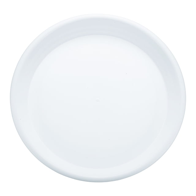 Plato de goteo redondo de plástico Uxcell de 9.5" para macetas, blanco perla