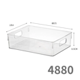 thumbnail image 1 of Caja de almacenamiento rectangular larga de acrílico transparente, organizador de escritorio para cosméticos, papelería, bolígrafos, utensilios de cocina, palillos, 1 of 5