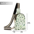 thumbnail image 2 of FORMRS Womens Crossbody Sling Bag Travel Daypack Shoulder Chest Backpack, Green Triangles Pattern, 2 of 7