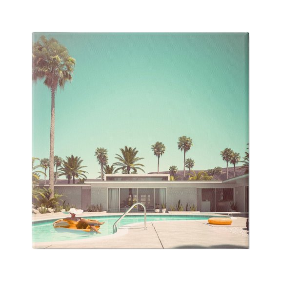 Stupell Industries Vacation Pool Desert Retreat West Coast Architecture,30 x 30, Design by Lil' Rue