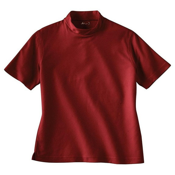 Ladies' Short Sleeve Shirt Performance Honeycomb Mock Neck - Ash City