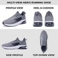 thumbnail image 5 of REABO Men's Air Cushion Running Shoes Slip-on Breathable Knit Tennis Walking Sneakers Lightweight Athletic Sports Shoes for Daily Wear & Gym, 5 of 8