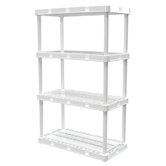 Gracious Living 4 Shelf Knect-A-Shelf Ventilated Storage Unit, (2 Pack)