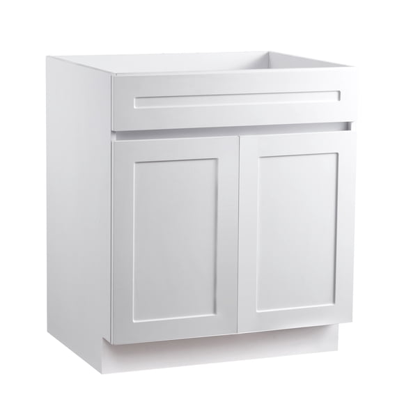VEVOR Shaker Base Cabinet 30" W x 24" D x 34.5" H Ready to Assemble Cabinet White