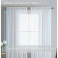 thumbnail image 4 of THD Sheer Voile Window Treatment Rod Pocket Curtain Panels for Bedroom, Living Room, Kitchen - Set of 2 panels, 4 of 5