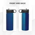 thumbnail image 3 of Yiaed teal blue Print Water Bottle with Straw Lid, Stainless Steel Double Wall Insulated Water Bottle | Leak-Proof and Spill-Proof Water Bottle, 3 of 8