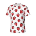 thumbnail image 3 of Rocae Hand Drawn Strawberry for Men's Moisture-Wicking Crew Tee - T-Shirt for Sports, Outdoor Activities, and Casual WearXX-Large, 3 of 9