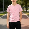 thumbnail image 5 of DAETIROS Boys Quick Dry Athletic Shirts Short Sleeve Crew Neck Workout T-Shirt Cooling Lightweight Sporty Summer Tee, 5 of 8