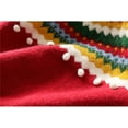 thumbnail image 4 of Tfken Sweater For Boys Children Crew Neck Long Sleeve Striped Print Fall Warm Pullover Sweater Brick Red Size 18-24 Months, 4 of 8